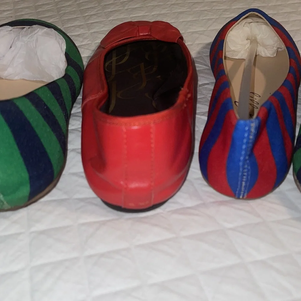 Sam &Libby leather flat with bow size 11  2 pair of Lilly Bee stripe - Picture 5 of 5